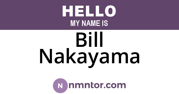 Bill Nakayama