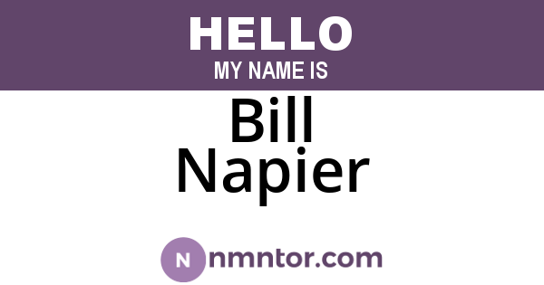 Bill Napier