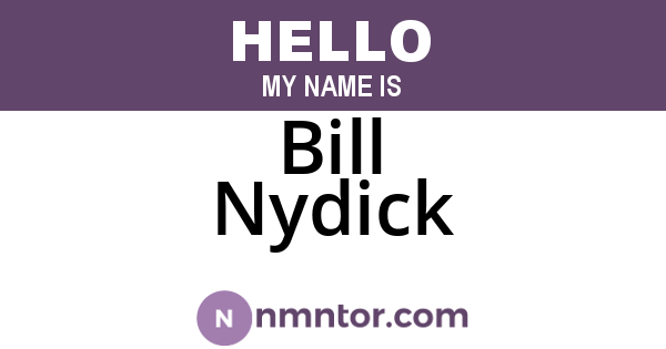 Bill Nydick