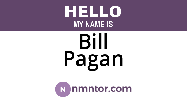 Bill Pagan