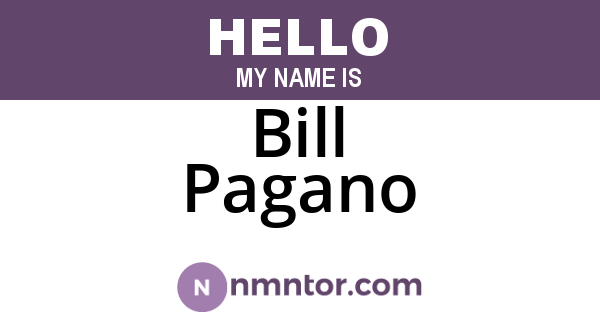 Bill Pagano