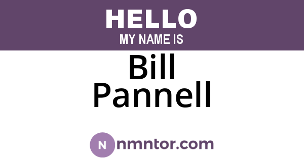 Bill Pannell