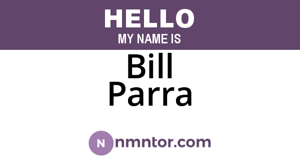 Bill Parra
