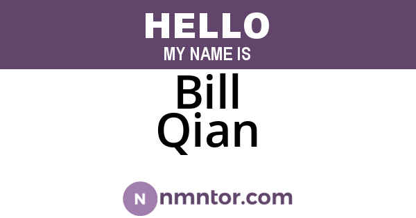 Bill Qian