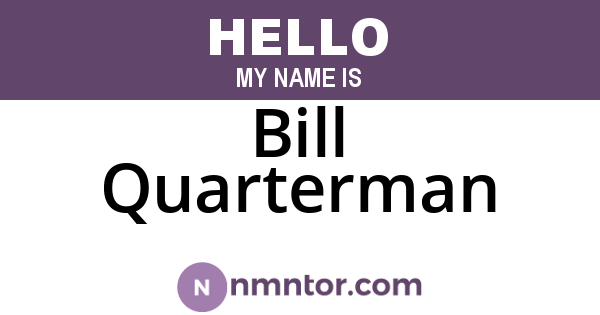 Bill Quarterman