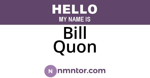 Bill Quon
