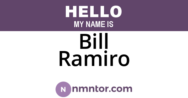 Bill Ramiro