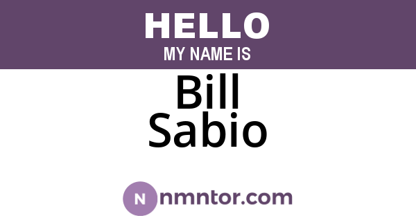 Bill Sabio