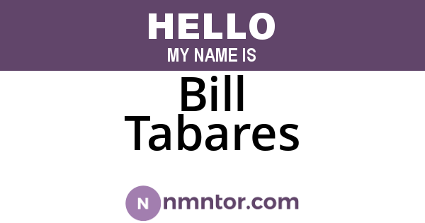 Bill Tabares