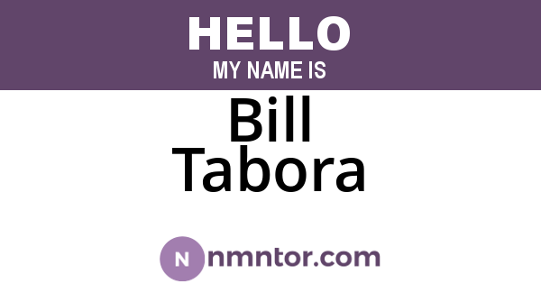 Bill Tabora
