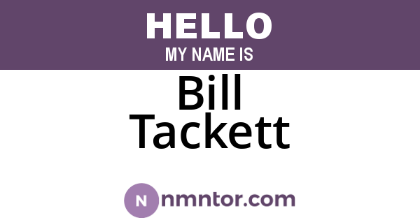 Bill Tackett