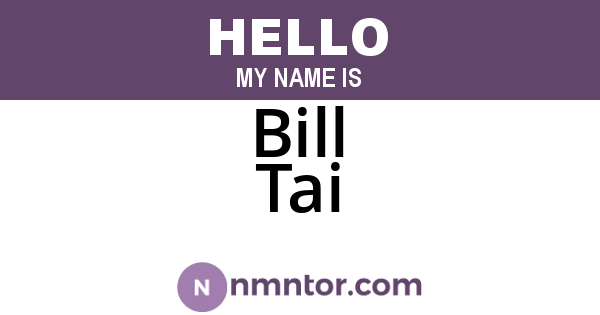 Bill Tai