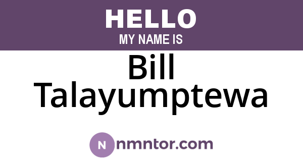 Bill Talayumptewa