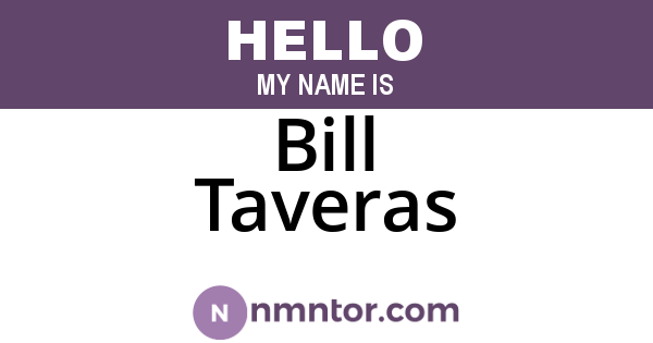 Bill Taveras