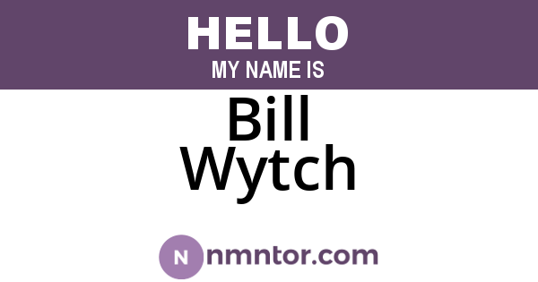 Bill Wytch