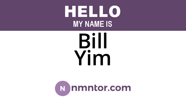 Bill Yim
