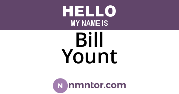 Bill Yount