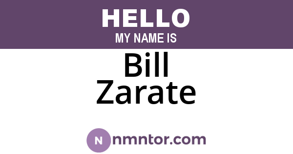 Bill Zarate
