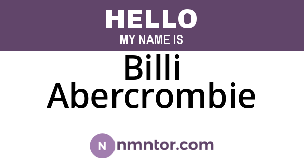 Billi Abercrombie
