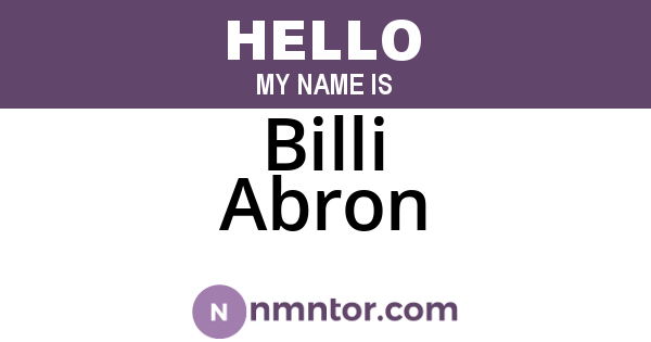 Billi Abron