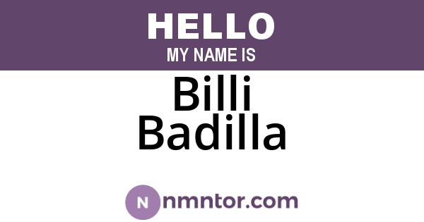 Billi Badilla