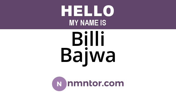 Billi Bajwa