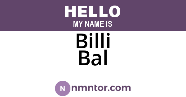 Billi Bal