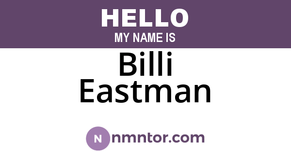 Billi Eastman