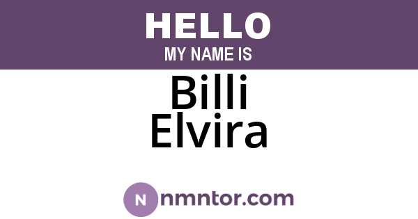 Billi Elvira