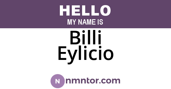 Billi Eylicio