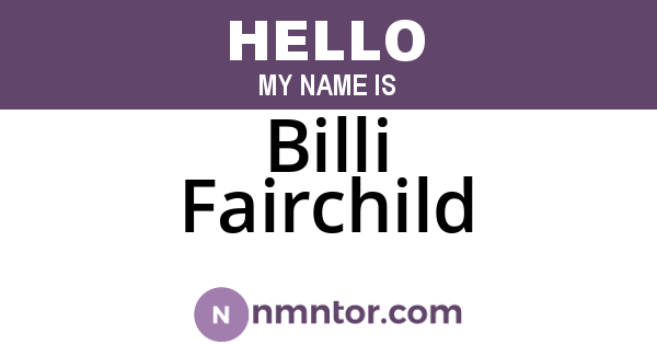 Billi Fairchild