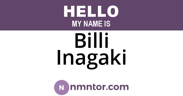 Billi Inagaki
