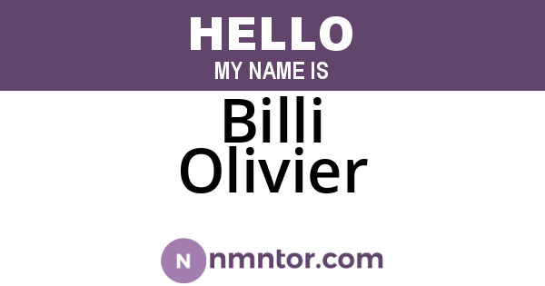 Billi Olivier