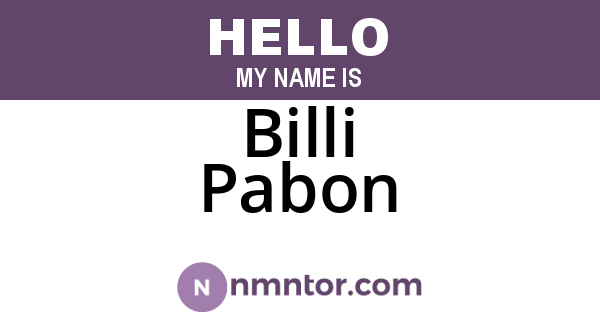 Billi Pabon