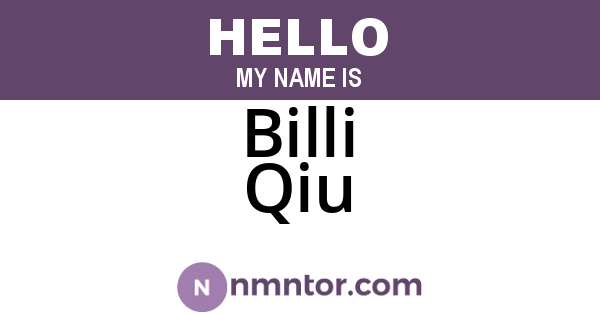 Billi Qiu