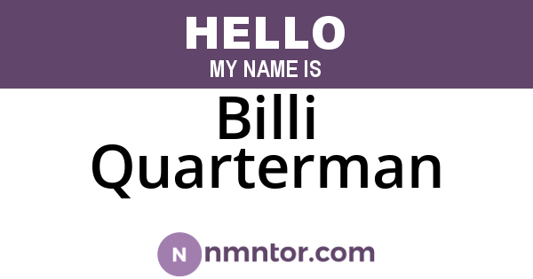 Billi Quarterman