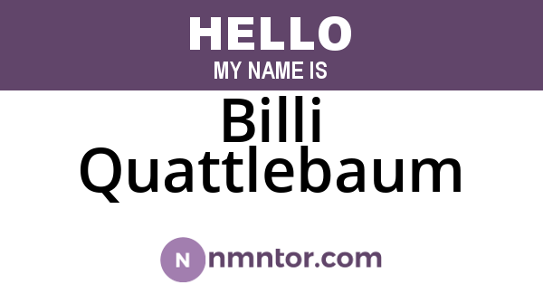 Billi Quattlebaum