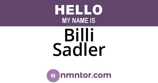 Billi Sadler