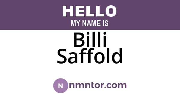 Billi Saffold