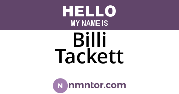 Billi Tackett