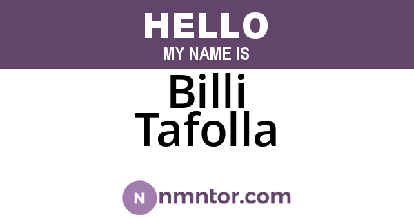 Billi Tafolla