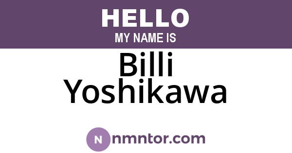 Billi Yoshikawa