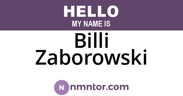 Billi Zaborowski