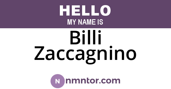 Billi Zaccagnino