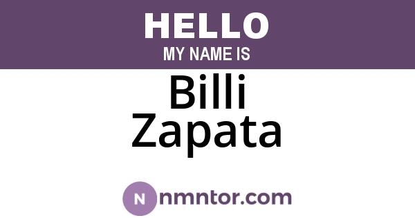 Billi Zapata