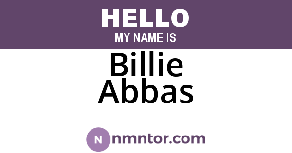 Billie Abbas