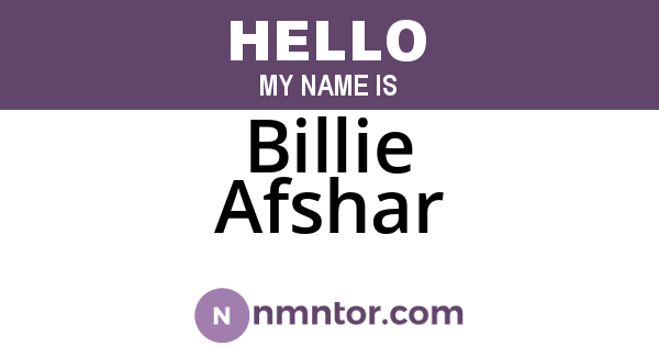 Billie Afshar