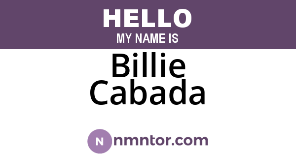 Billie Cabada