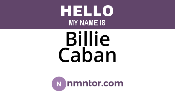 Billie Caban