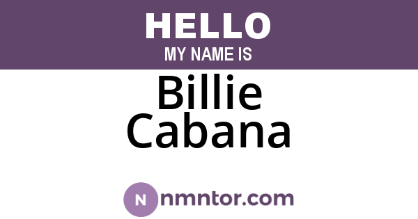 Billie Cabana
